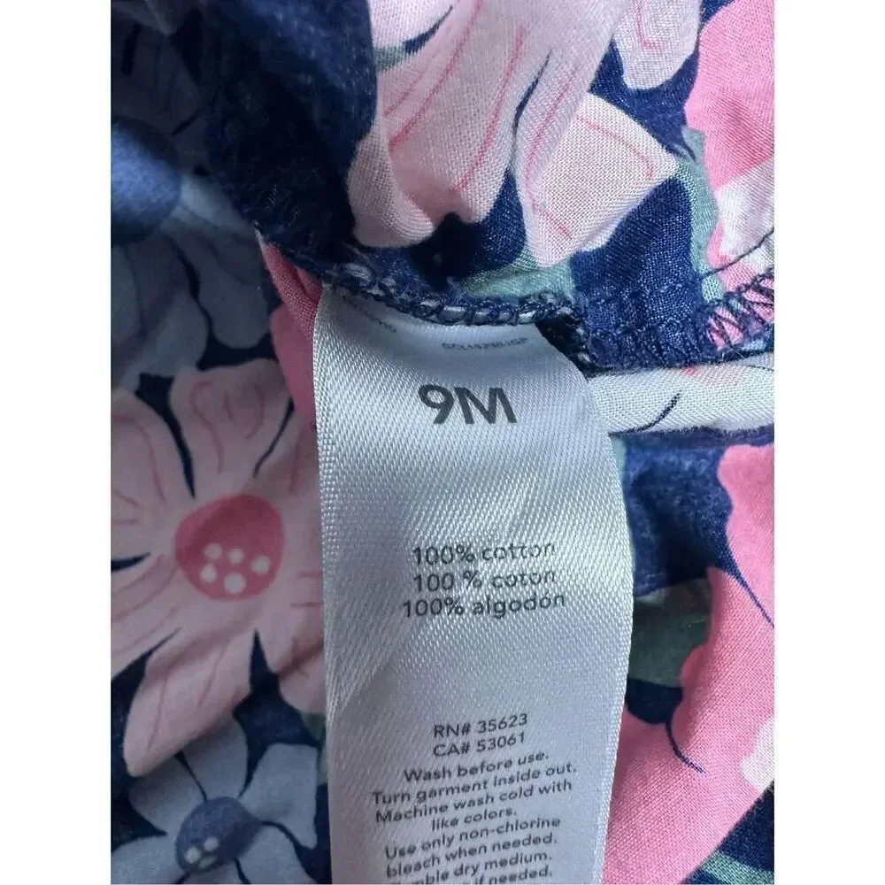 Carter's Girl's Baby Size 9M Floral Pattern Dress and Underpants